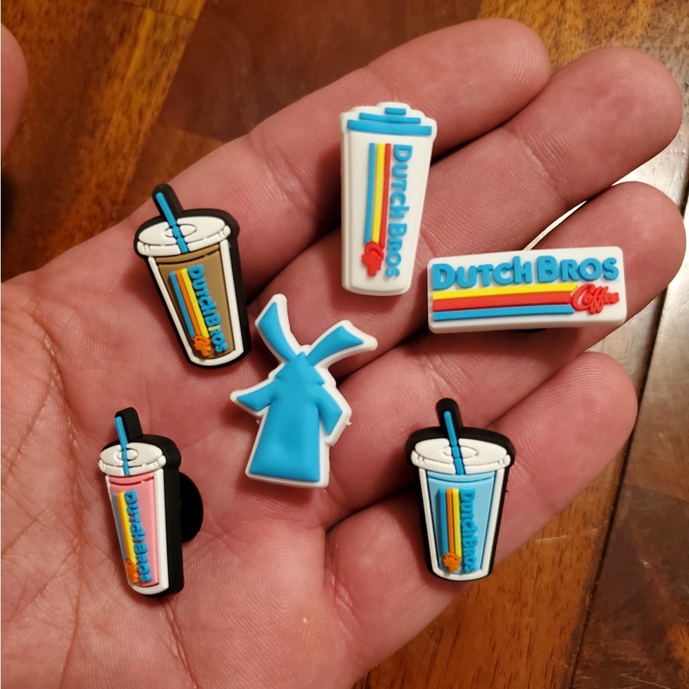 Dutch Bros Croc Charms Colorful Pin Collection